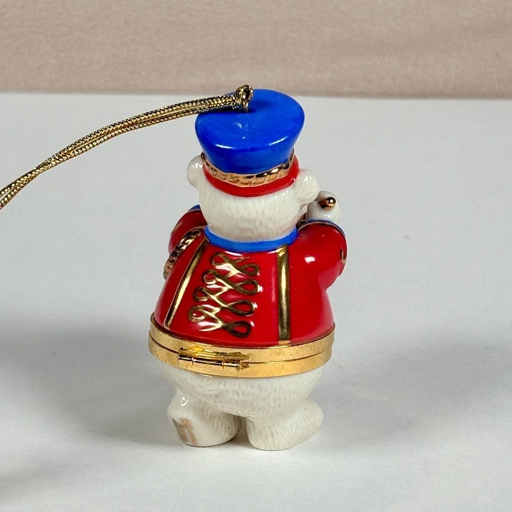 Lenox BEAR BOX Porcelain Christmas Tree Holiday Ornament‎ in Original Box
